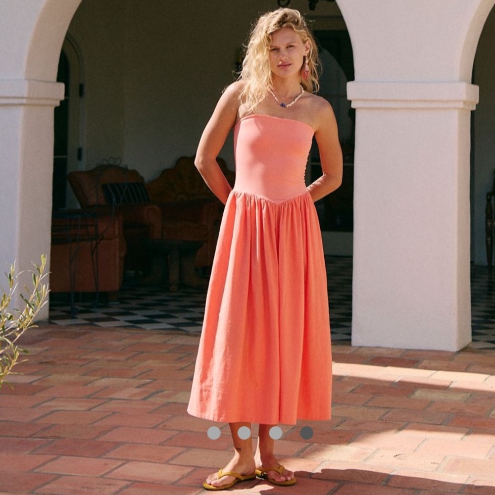 Free People Onda Drop Waist Tube Dress - Picture 4 of 7